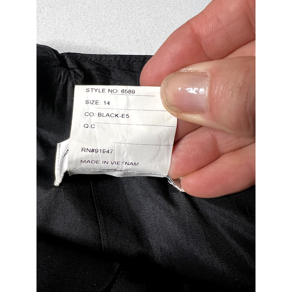 After Six Gown Womens Sz 14 Black Tan Taffeta Bodice Cocktail Sleeveless Dress - Picture 4 of 10